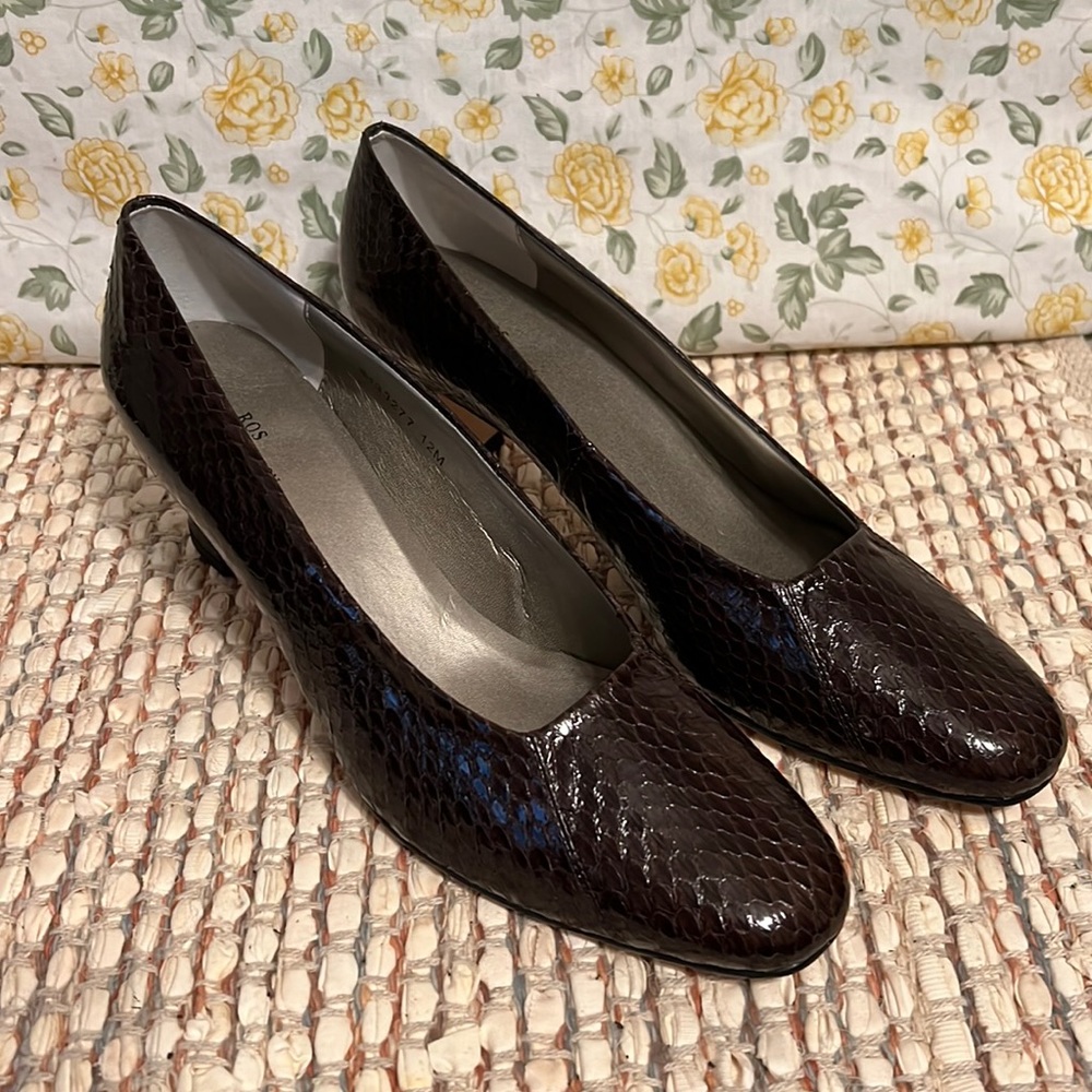Ros Hommerson Snake Print Leather in Size 12 - Picture 1 of 8